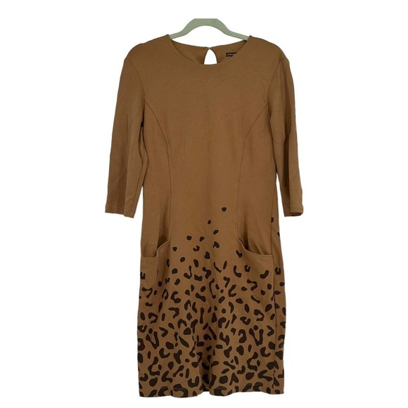 JMclaughlin Animal Print Shift Career Dress Size Medium - Picture 1 of 6